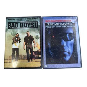 Movie Lot 2 DVDs Bad Boys II 2 Disc Set & Terminator 3 Full Screen Pre-Owned